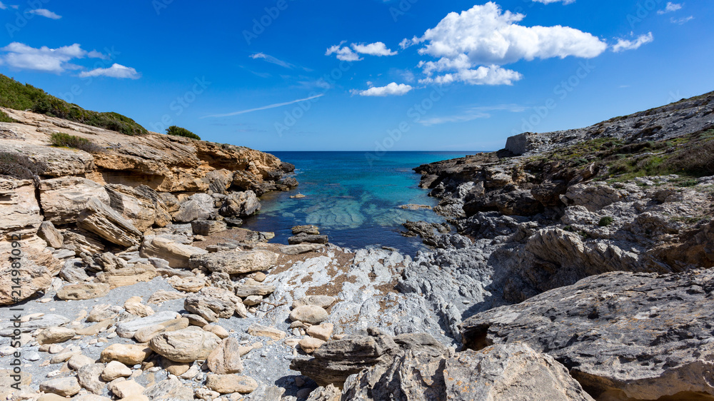 The beautiful rugged shoreline of Mallorca island is something worth hiking. The beautiful rugged shoreline of Mallorca island is something worth hiking.