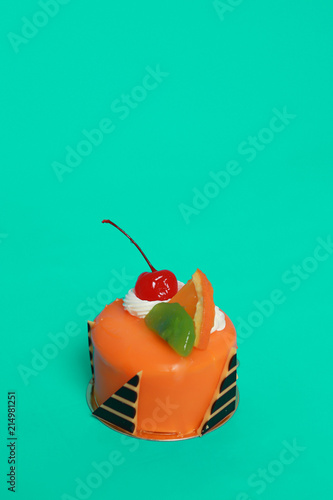 Birthday Cake On Color For Background © nuttapol