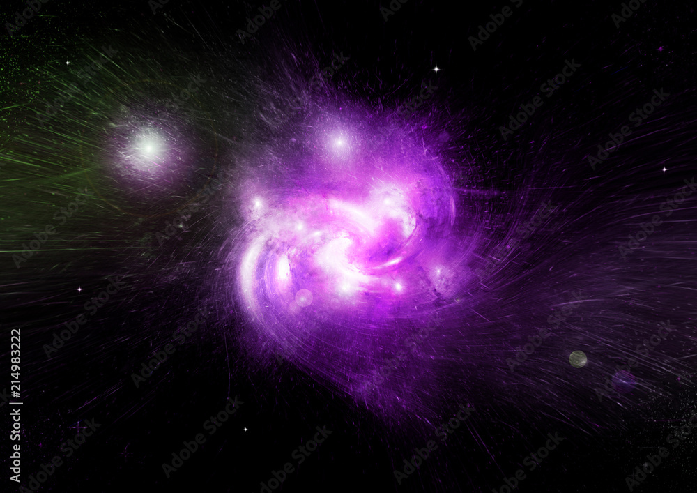 Stars, dust and gas nebula in a far galaxy Stars, dust and gas nebula in a far galaxy