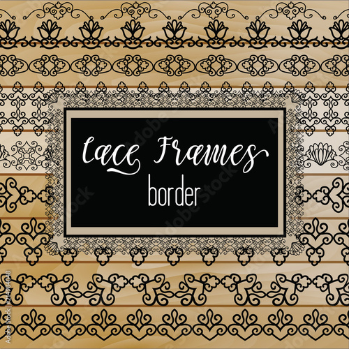 Elegant Lace Borders Frames laser cut