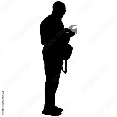 elderly man with glasses and a camera