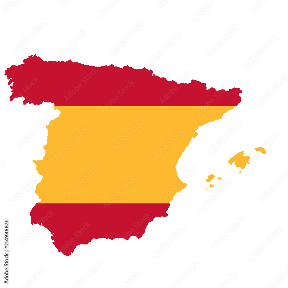 Fototapeta premium Carte d' Espagne