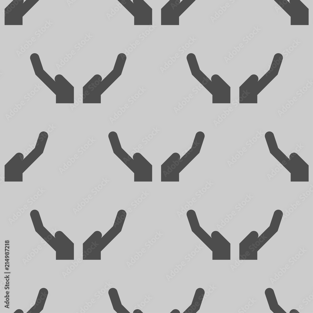 hand  vector icon seamless pattern