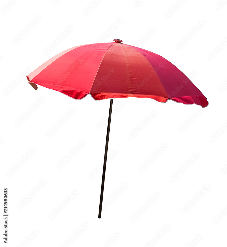 Beach umbrella on a white background