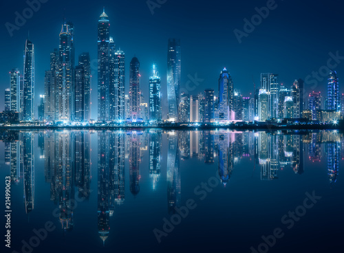 Dubai Marina bay view from Palm Jumeirah, UAE © boule1301