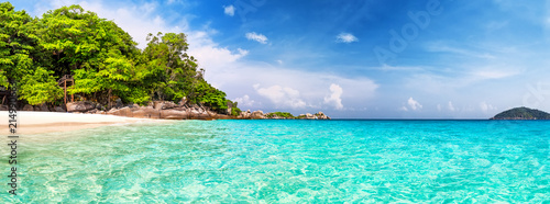 Panorama view of nice tropical beach