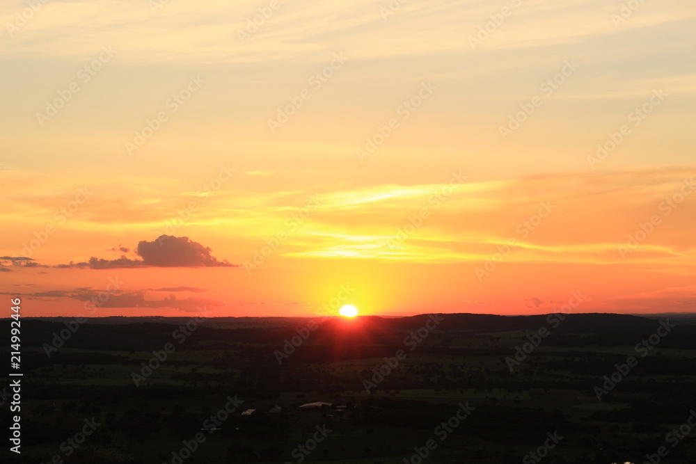 sunset in the mountain