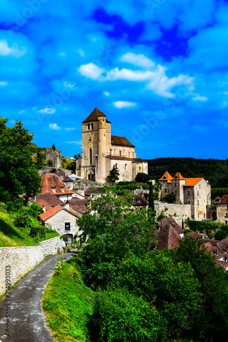 The village of St Cirq Lapopie in the Lot Department of southwest France