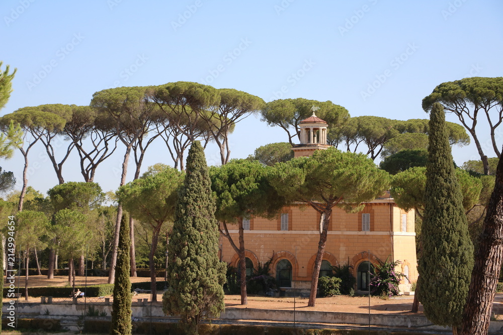 Fototapeta premium Park Villa Borghese w Rzymie, Włochy