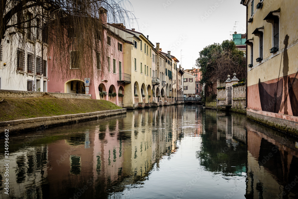 Reflections on a canal in Treviso