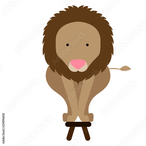 Fototapeta Naklejka Na Ścianę i Meble -  Isolated circus lion