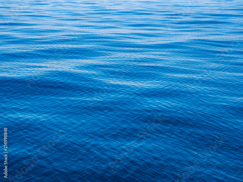 Blue Ocean, Sea, Full Frame Water Waves Ripples