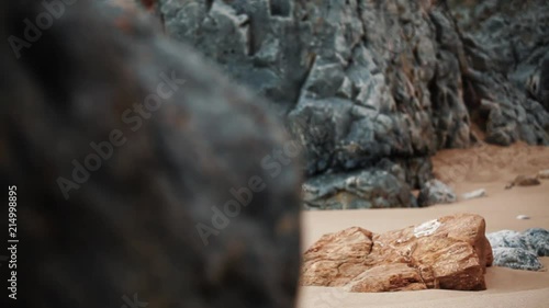 Wallpaper Mural Early Morning Beach Scene - Rack Focus between beach rocks. Torontodigital.ca