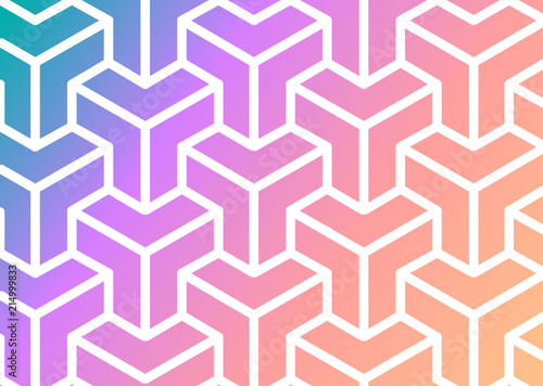 Sunset Coloured Geometry 