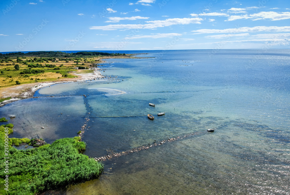 Swedish Baltic sea - summer aerial view