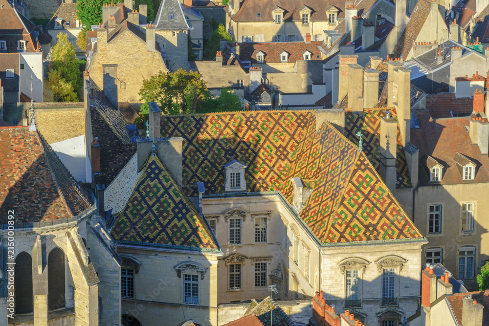 Aerial view of the historic center of Dijon