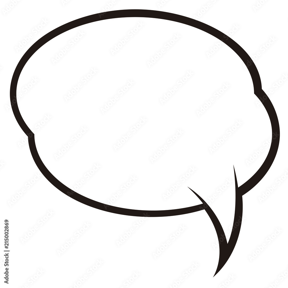 Isolated empty comic speech bubble Isolated empty comic speech bubble