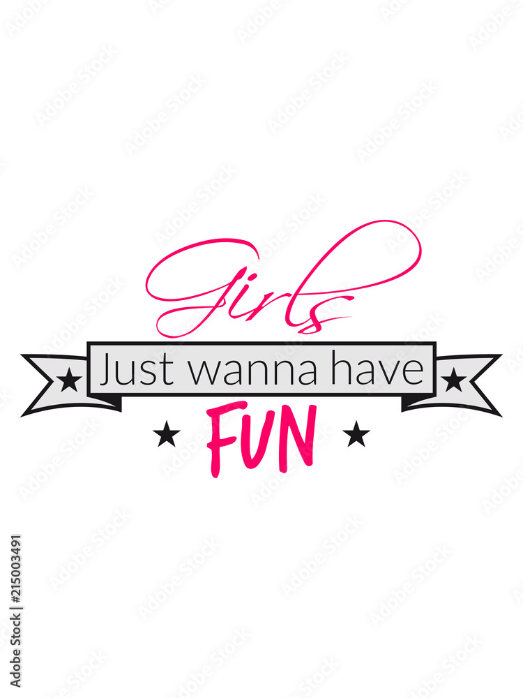banner sterne freundinnen mädels cool design logo girls just wanna have