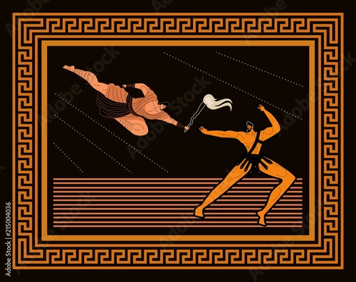 prometheus giving fire to man