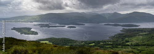 Wide view of Loch Lomond  from Conic hill   Scotland