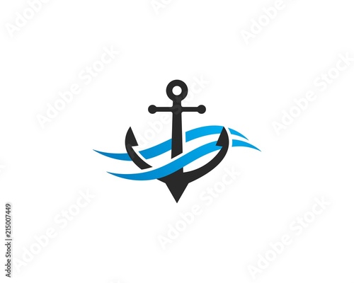 Anchor icon Logo Template