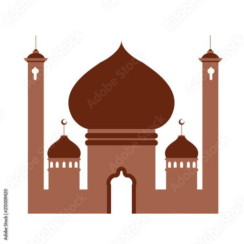 Abstract arabic temple. Ramadan kareem