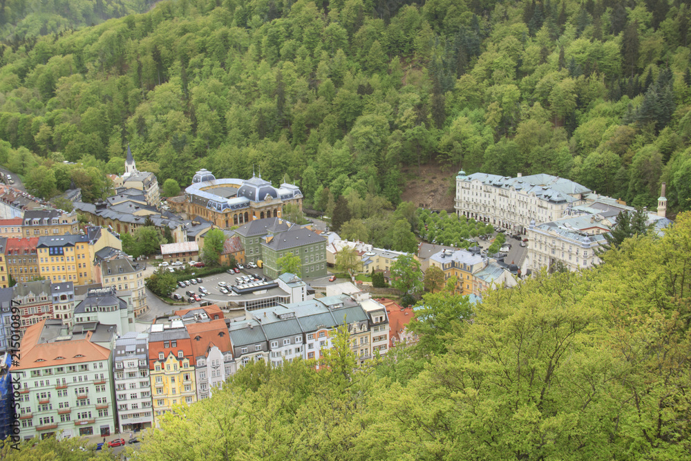 Beautiful view of Karlovy Vary, Czech Republic