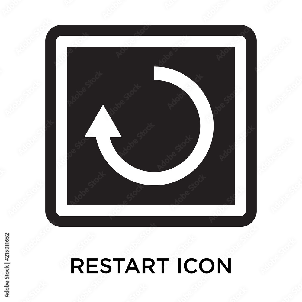 restart icons isolated on white background. Modern and editable restart icon. Simple icon vector illustration. restart icons isolated on white background. Modern and editable restart icon. Simple icon vector illustration.