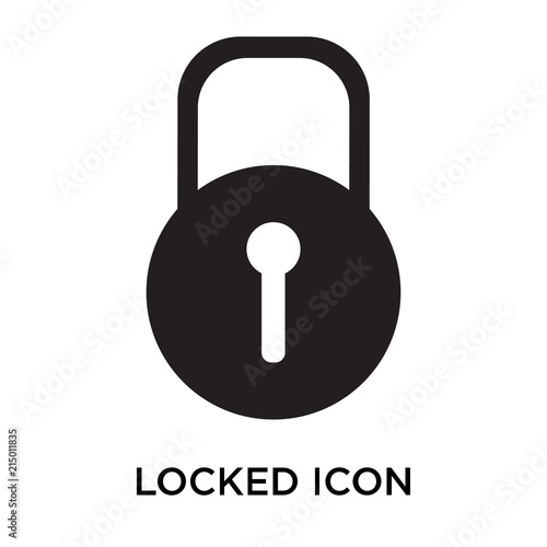 locked icons isolated on white background. Modern and editable locked icon. Simple icon vector illustration.