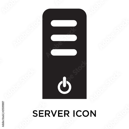 server icons isolated on white background. Modern and editable server icon. Simple icon vector illustration.