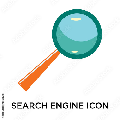 search engine icon isolated on white background. Modern and editable search engine icon. Simple icons vector illustration.
