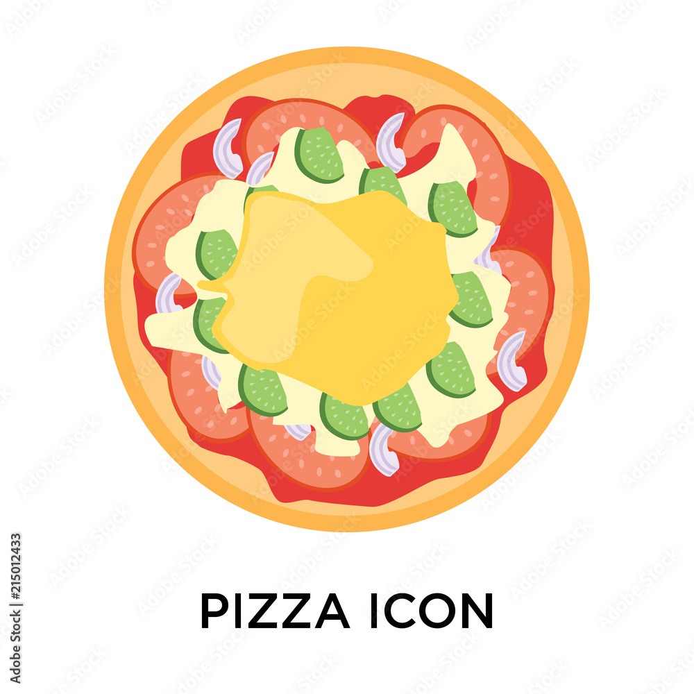 pizza icons isolated on white background. Modern and editable pizza icon. Simple icon vector illustration.