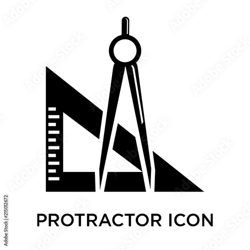 protractor icon isolated on white background. Modern and editable protractor icon. Simple icons vector illustration.