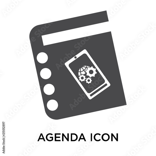 agenda icon on white background. Modern icons vector illustration. Trendy agenda icons