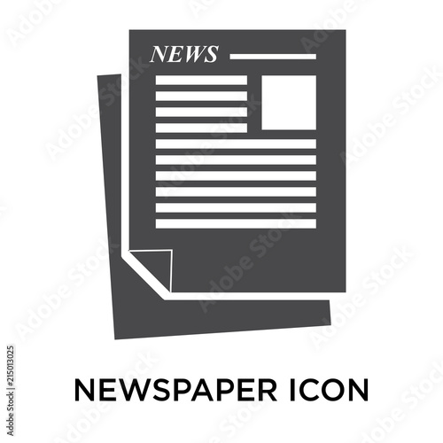 newspaper icon on white background. Modern icons vector illustration. Trendy newspaper icons