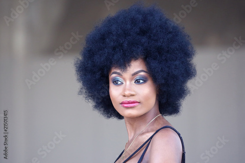 Portrait of a beautiful African girl close-up