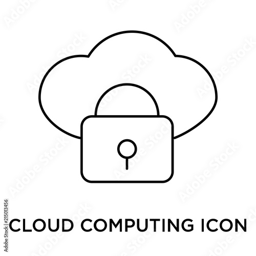 cloud computing icon isolated on white background. Modern and editable cloud computing icon. Simple icons vector illustration.