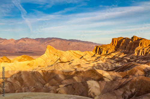 Golden Dawn at Zabriskit Point  Death Valley