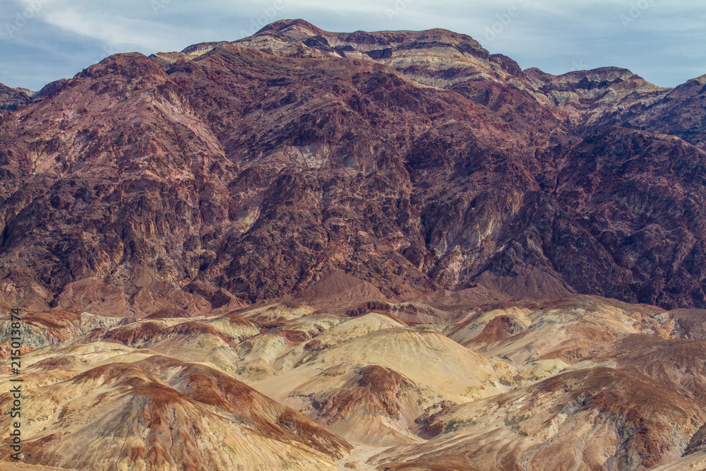 Colorful Rock Outcroppings and Sandstone in Death Valley