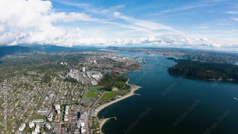 West Vancouver BC Capilano Trail Lions Gate Bridge Aerial View West Vancouver BC Capilano Trail Lions Gate Bridge Aerial View