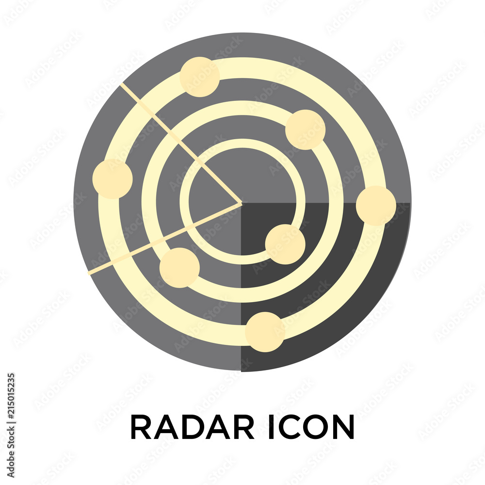 Radar icon vector sign and symbol isolated on white background, Radar logo concept Radar icon vector sign and symbol isolated on white background, Radar logo concept