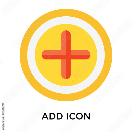 Add icon vector sign and symbol isolated on white background, Add logo concept