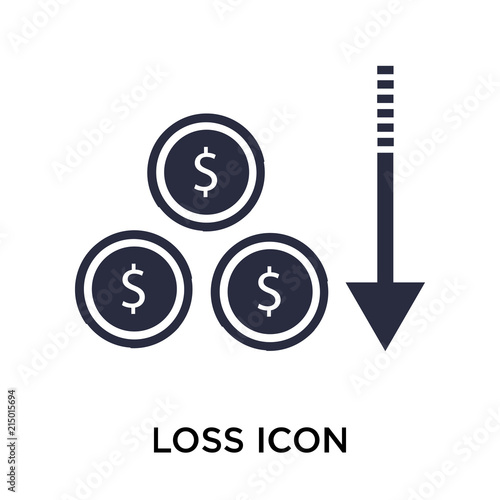 Loss icon vector sign and symbol isolated on white background, Loss logo concept