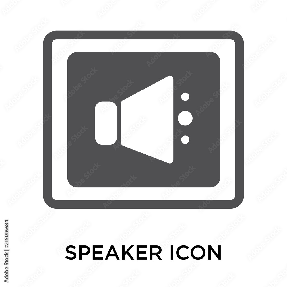 Speaker icon vector sign and symbol isolated on white background, Speaker logo concept