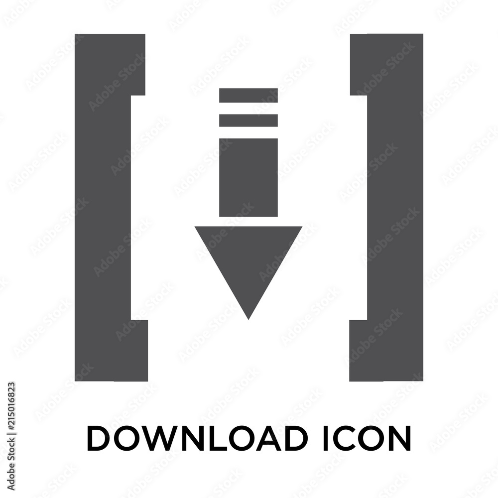 Download icon vector sign and symbol isolated on white background, Download logo concept Download icon vector sign and symbol isolated on white background, Download logo concept