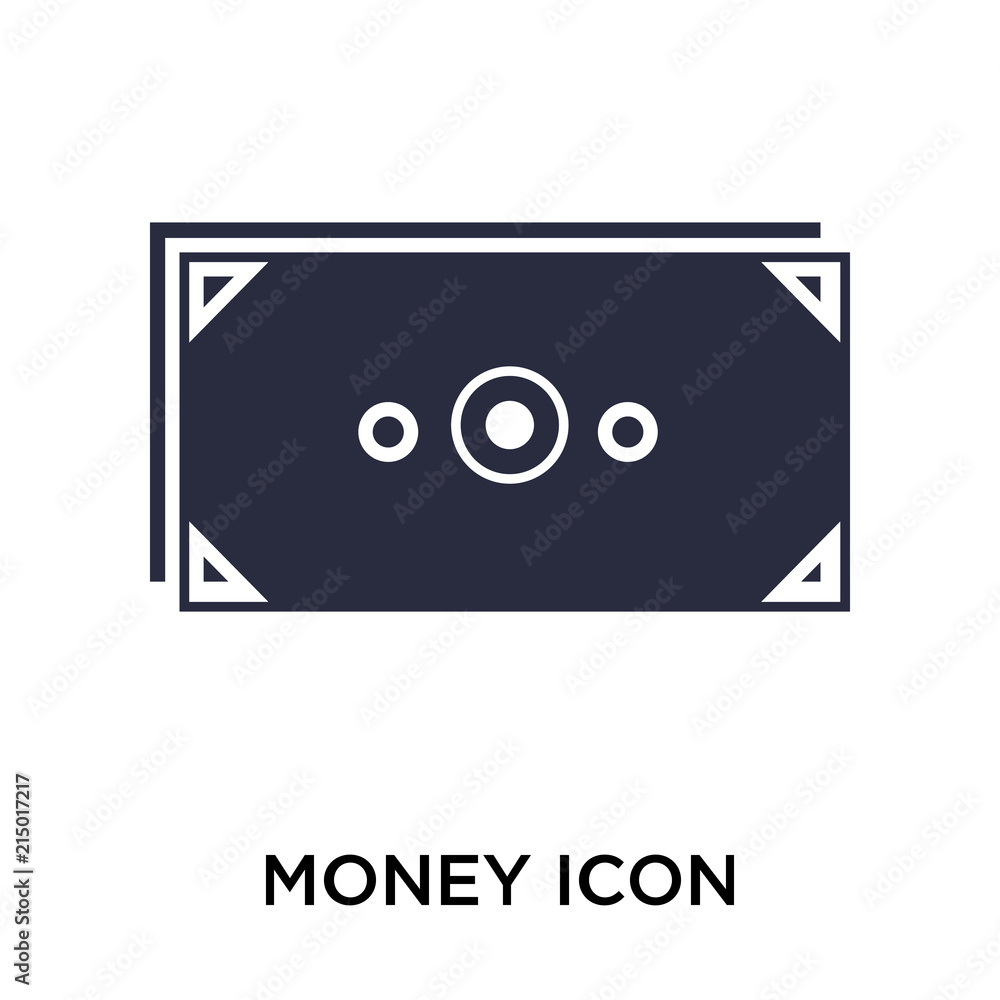 Money icon vector sign and symbol isolated on white background, Money logo concept Money icon vector sign and symbol isolated on white background, Money logo concept