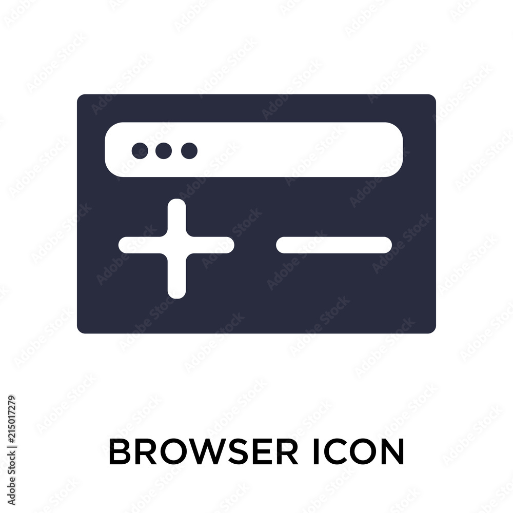 Browser icon vector sign and symbol isolated on white background, Browser logo concept Browser icon vector sign and symbol isolated on white background, Browser logo concept
