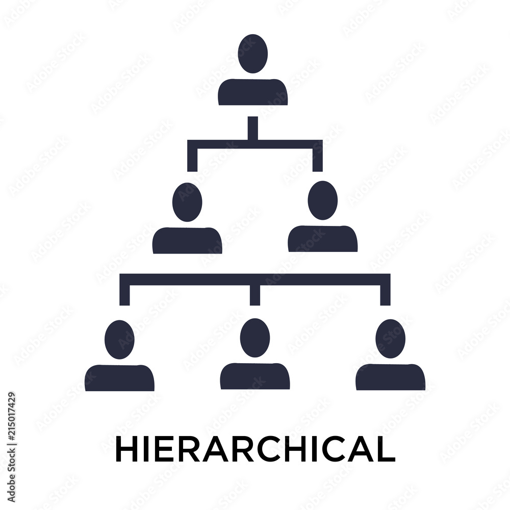 Hierarchical structure icon vector sign and symbol isolated on white background, Hierarchical structure logo concept Hierarchical structure icon vector sign and symbol isolated on white background, Hierarchical structure logo concept