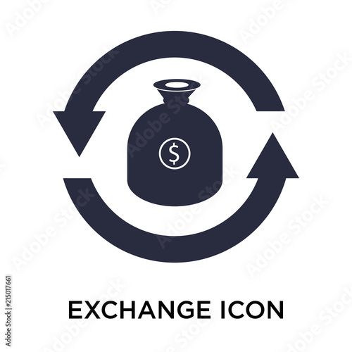 Exchange icon vector sign and symbol isolated on white background, Exchange logo concept