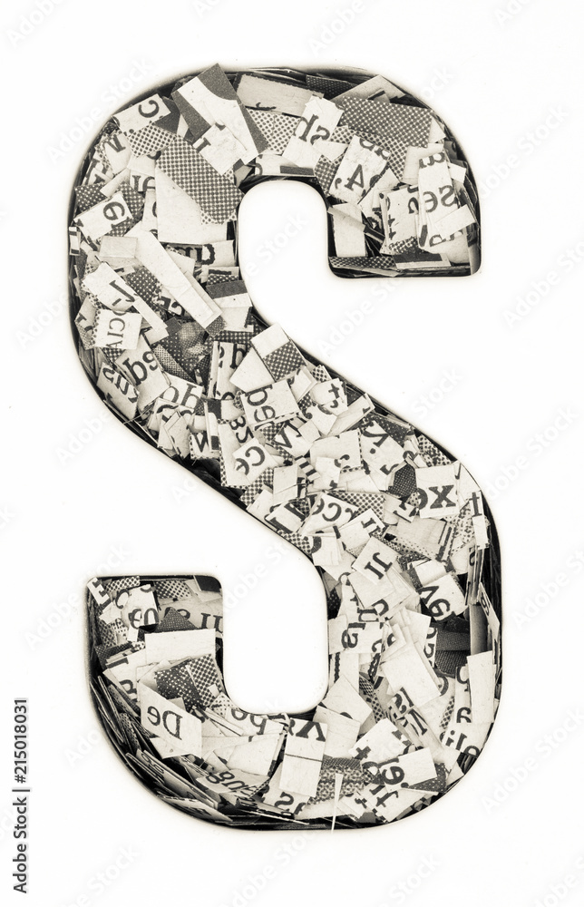 capital letter made from newspaper capital letter made from newspaper
